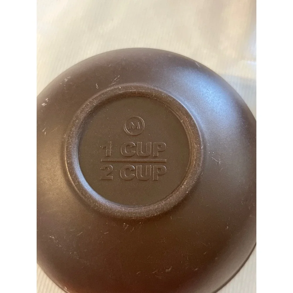 Vintage Nesting Measuring Bowls‎ Set of 5 Chocolate Brown 1/8 to 2 Cup
